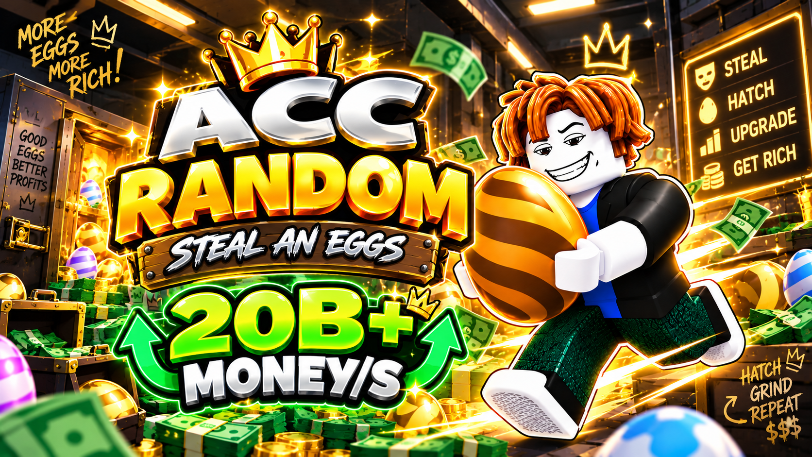 Steal An Egg 20B Money/1s